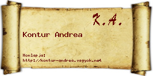 Kontur Andrea névjegykártya