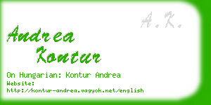 andrea kontur business card